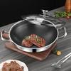 304 Stainless Steel Non Stick Wok Pan 32cm Frying Pan Food Grade Honeycomb Pot Bottom Induction Cooker Gas Stove General Durable