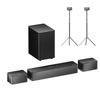 Саундбар Ultimea Poseidon D50 5.1 + 1 пара * устойчивые стойки для колонок Steady 300, регулируемый уровень окружающего звука, 3 режима эквалайзера