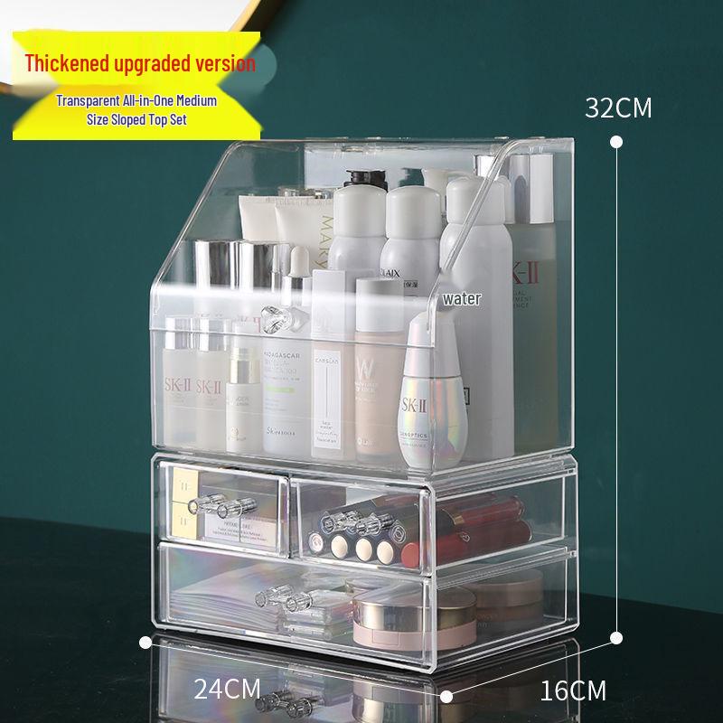 Прозрачный пыленепроницаемый органайзер для косметики большой вместимости для помады и средств по уходу за кожей