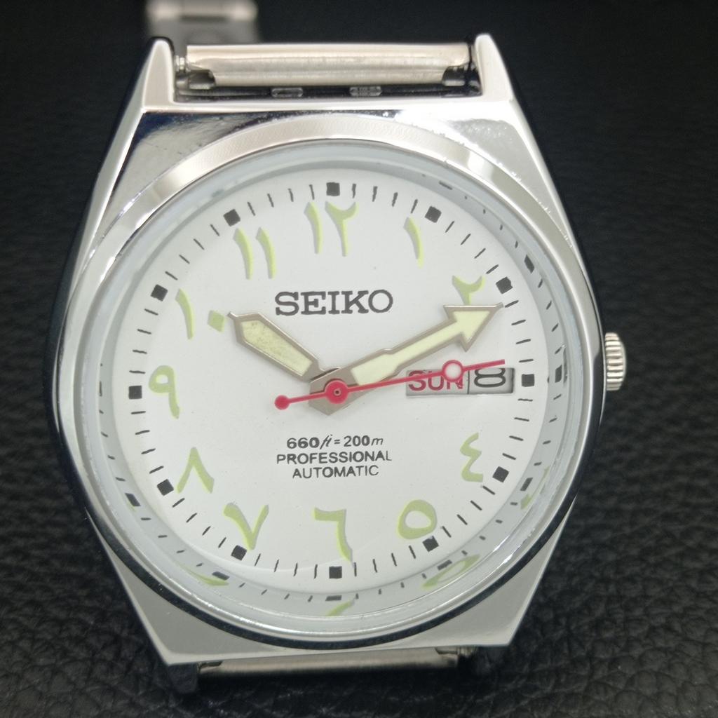 ВИНТАЖНЫЕ АВТОМАТИЧЕСКИЕ SEIKO 6309A ВОССТАНОВЛЕННЫЕ ЯПОНСКИЕ МУЖСКИЕ ЧАСЫ С БЕЛЫМ ЦИФЕРБЛАТОМ a442673-1