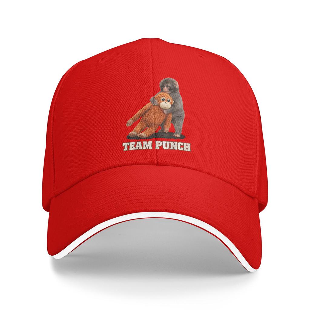 Adorable Monkey Punch Baby Baseball Cap Casual Unisex-Teens Trucker Hat Sunscreen Design Kpop Rock Baseball Caps Birthday Gift