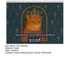 2026 Medieval Cat Calendar with Crowns Whimsical Art Monthly Wall Calendar Unique Gift for Cat Lovers