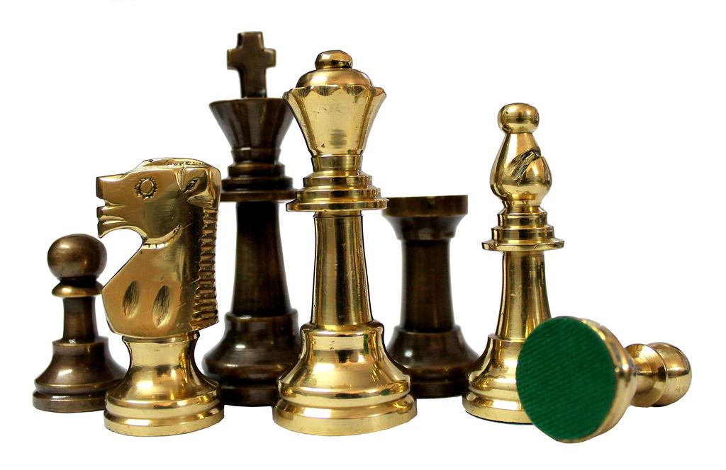 StonKraft Cm King Height Edition Brass Chess Coin Pawn Staunton Figure Figure 8.9 - Collector's