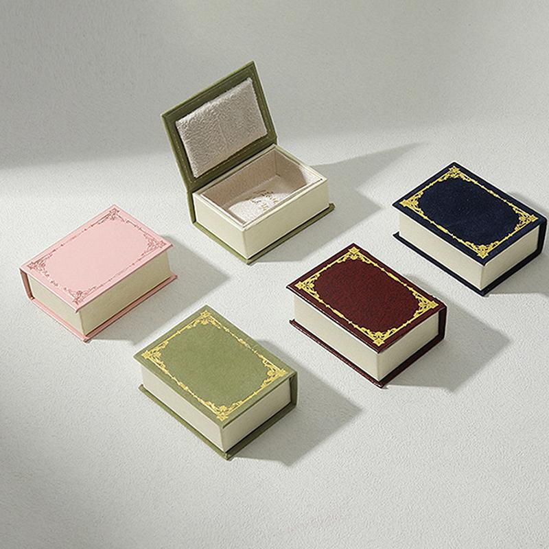 Маленькая книга футляр для ювелирных изделий ретро креативная принцесса кольцо и ожерелье подарочная коробка упаковка для малого бизнеса
