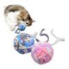 Pawsible Мячик-Нянкоро Игрушка для кошек Клубок пряжи с колокольчиком, пастельный цвет (2 куска)
