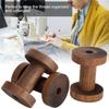 3pcs Wood Wooden Spools Dark Brown Wooden Bobbins Thread Organiser Sewing Spools  Crafts DIY