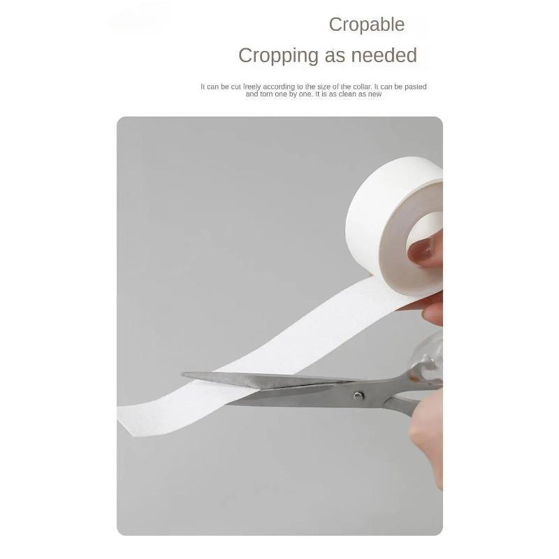 3м/5м/8м Шапка Рубашка Воротник Защита от грязи Фиксирующая наклейка Рулонная лента, впитывающая пот Самоклеящаяся одноразовая лента