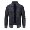 Men'S Knitted Sweater Jacket Stand-Up Neck Slim-Fit Sweater Men'S Zipper Cardigan Men'S Jacket