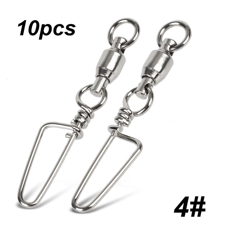 Ring Size 0# To 8# Heavy Duty Ball Fishing Snap Connector with Pin Bearing Barrel Rolling Swivel