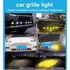 2 шт. мощных автомобильных решеток дневного света янтарного/белого цвета DRL светодиодные автомобильные передние центральные решетчатые фары с вентилятором для внедорожников, багажников, противотуманных фар, универсальные