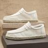 Trendy Men's Linen Canvas Shoes - Casual Hemp Sole Fisherman Style for Summer