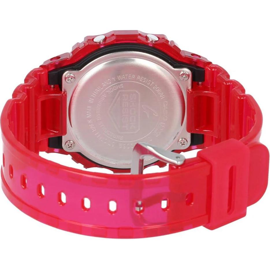 Casio G-Shock Summer Translucent Jelly LCD Display Reverse Shock Resistant Quartz Watch Resin Strap Men watches Red DW-5600SB-4PRABS