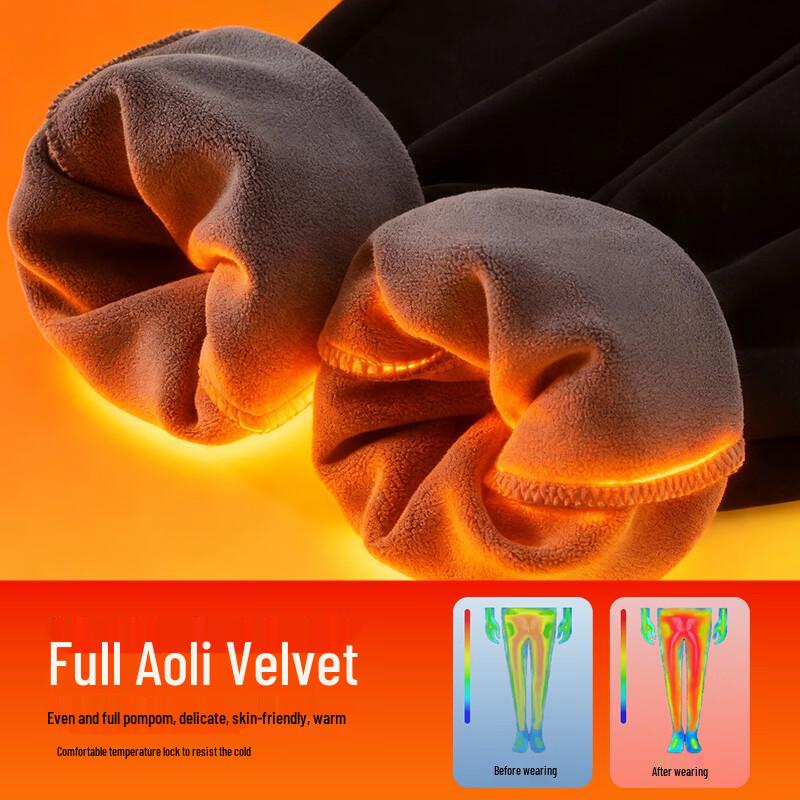 Jeanswest Men's Winter Fleece-Lined Straight-Leg Pants