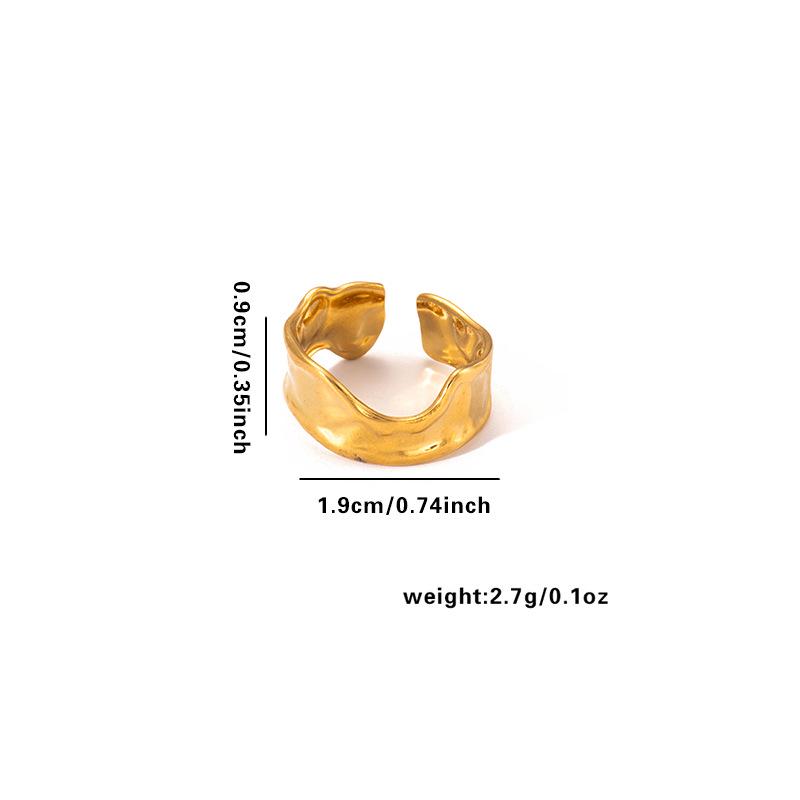 European & American Trendy Titanium Steel Geometric Open Ring - Hip-Hop Style Snake Design