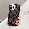 Вышивка Цветы Чехлы для Мобильного Телефона Чехол Для iPhone 17 Air 16e 15 14 12 13 11 Pro MAX apple Plus Coque
