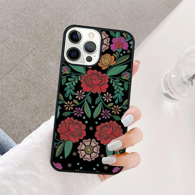Вышивка Цветы Чехлы для Мобильного Телефона Чехол Для iPhone 17 Air 16e 15 14 12 13 11 Pro MAX apple Plus Coque