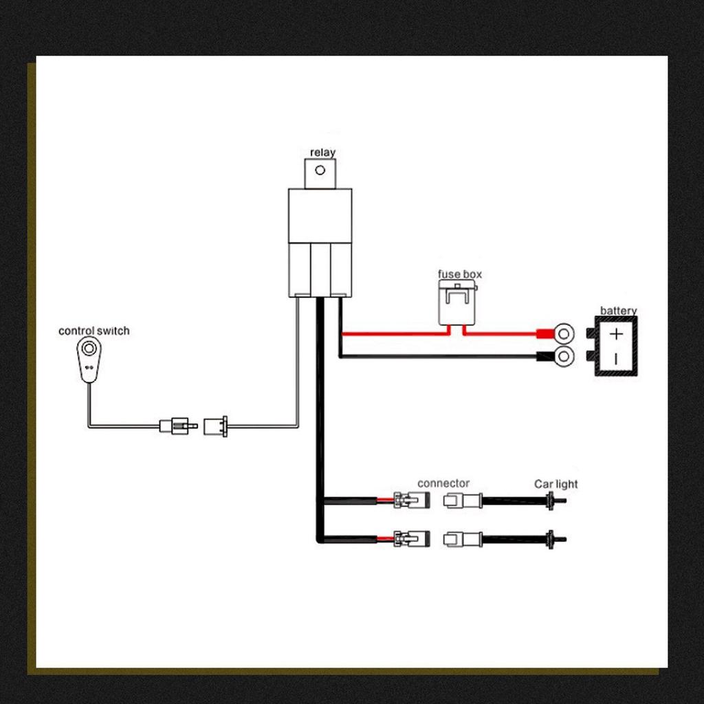LED Light Bar Wiring Harness Kit,2 Leads 12V On Off Switch Power Relay Blade Fuse for LED Work Light