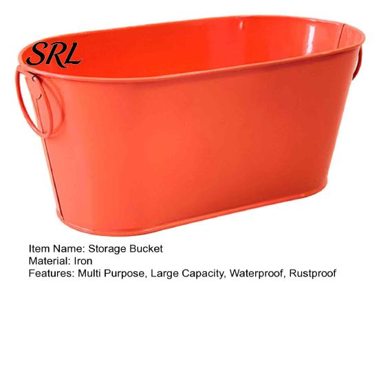 All Season Outdoor Utility Bucket Metal Ice Buckets for Parties, Portable Beverage Tub with Handles, Large Heavy Duty Iron Storage Bin Capacity