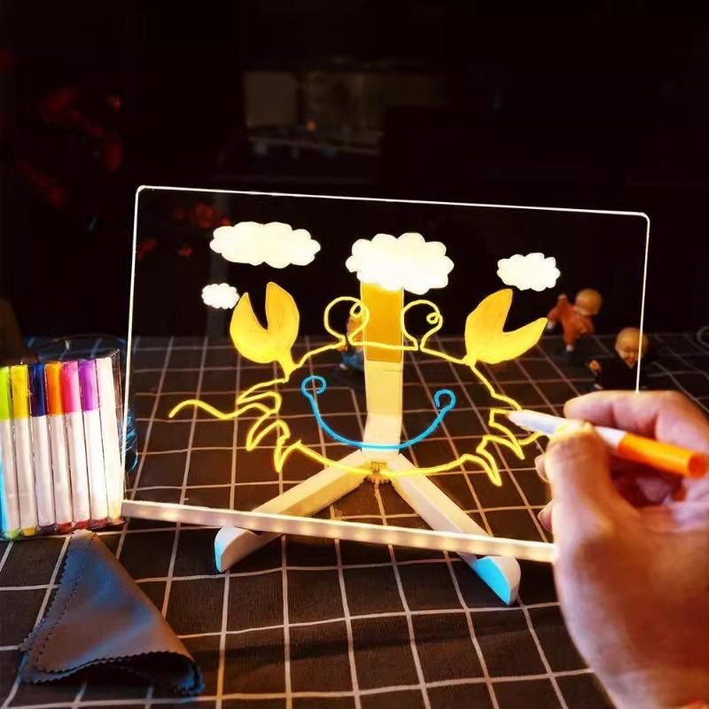 Diy Light Up Drawing Board Acrylic Kids Educational Toy