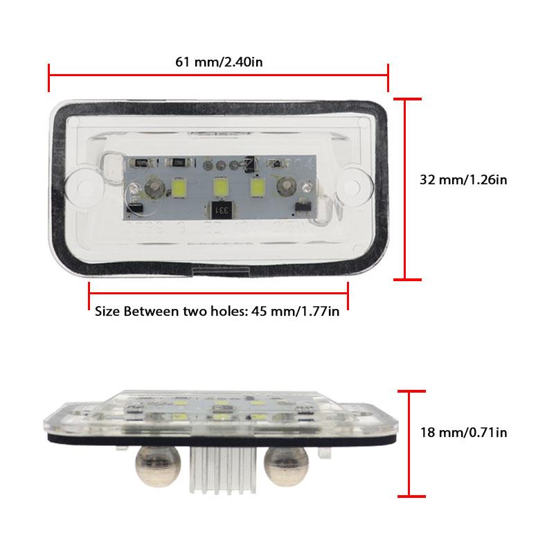 2 шт. белые 3 SMD светодиодные фонари номерного знака для Mercedes-Benz C W203 седан CLK W209 A209 C209 SL R230 равномерное освещение