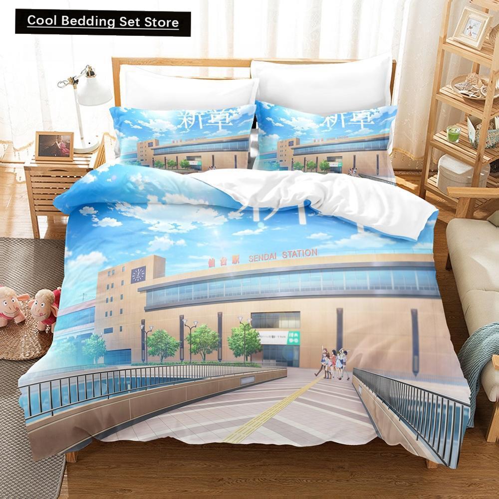 3D печать Аниме Каваи Проснись, Девушки! Комплект постельного белья односпальный двуспальный двуспальный двуспальный комплект для взрослых и детей спальня пододеяльник наборы