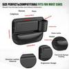 Premium Leather 2 PC Car Seat Gap Filler Organizer, Multifunctional Car Seat Organizer With Cup Holder For Drink,Car Leather Cup Holder Gap Bag Front