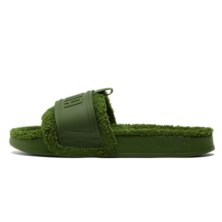 PUMA Leadcat Ylm Slide Winter Slipper Green (Unisex) Slide Slippers 384411 03