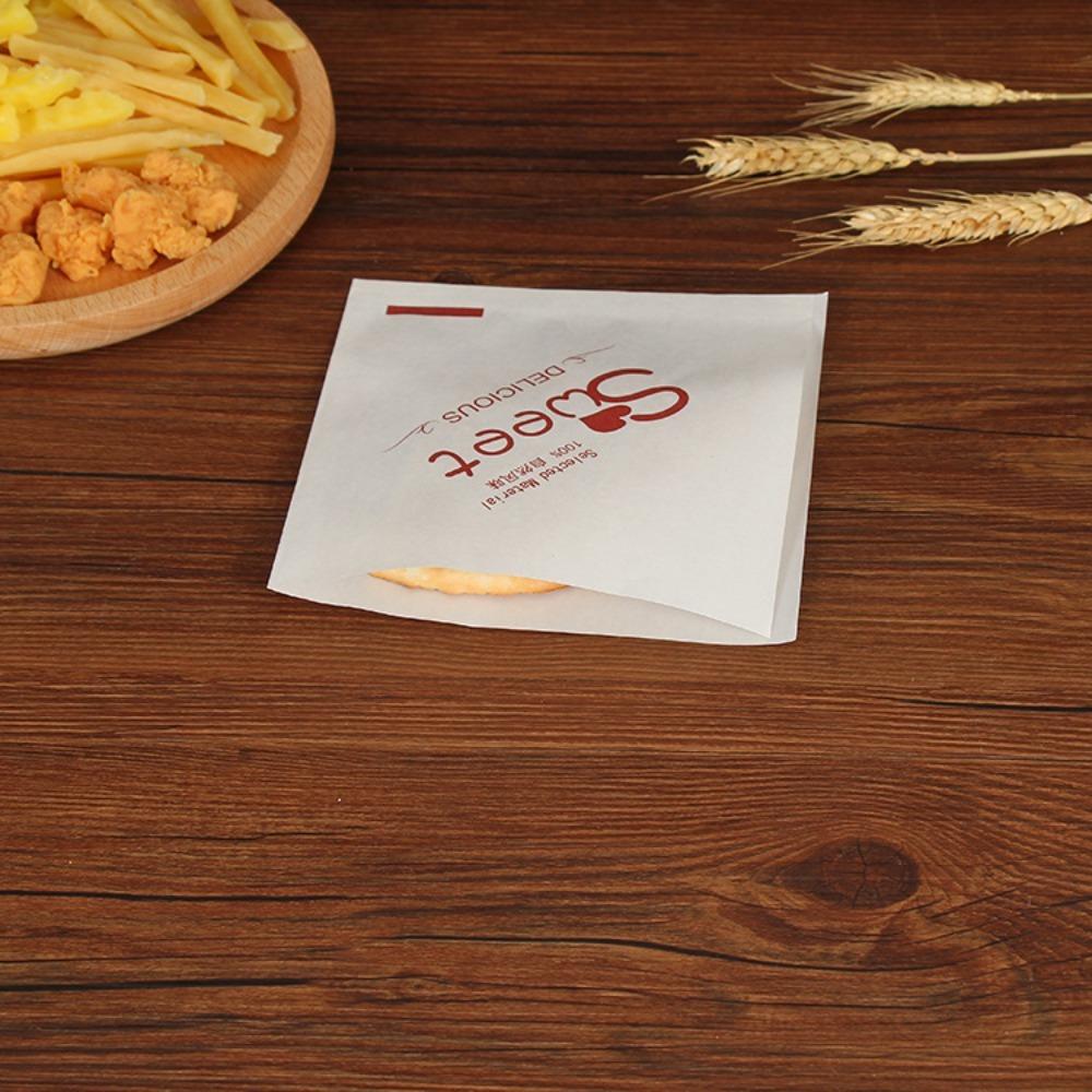 100Pcs Waterproof Sandwich Wrappers 15x15cm Disposable Hamburger Pouch Fries