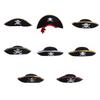 Cosplay Pirate Captain Hat for Women Men Halloween Costume Tricorne Hat Cosplay Pirate Hat Stage Performances Cocked Hat