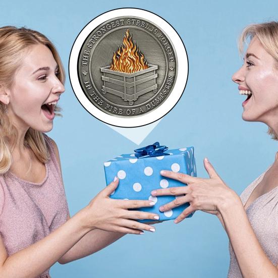 7/9 шт. монета Dumpster Flame Challenge двусторонняя резная металлическая памятная медаль медальон круглая коллекционная монета украшение для домашнего офиса