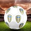 Leeds United AFC Size 5 Soccer Ball, Machine-Stitched PVC, Durable & High Bounce, All Ages Fit, fan merchandise, matches & outdoor use.