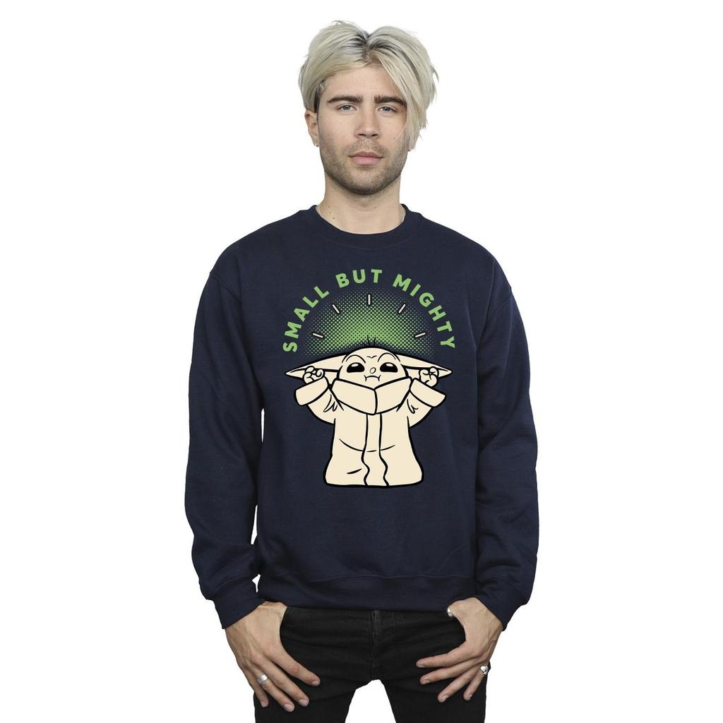 Star Wars Mens The Mandalorian Small But Mighty Grogu Sweatshirt