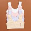 Чесаный хлопок, топ без рукавов для девочек, однослойный жилет для детей 9-12-16 лет, нижнее белье, хлопковый летний жилет с запахом на груди