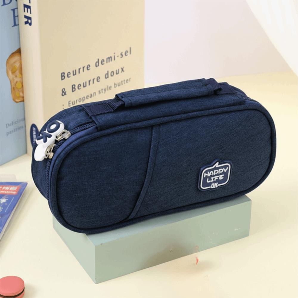 Pen Slot Students Pen Bag Large Capacity Stationery Storage Pouch Simple Pencil Cases  Office
