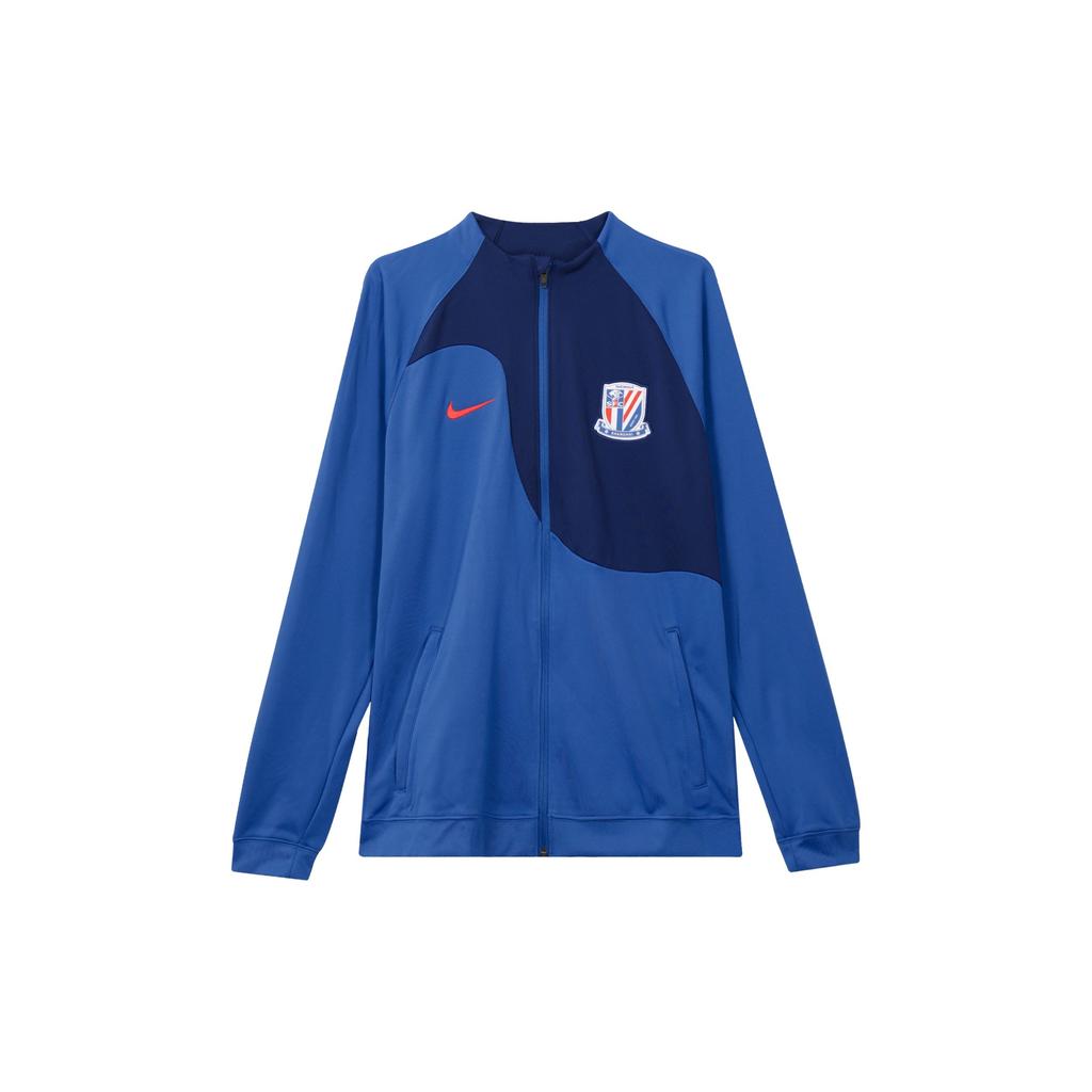 Nike Повседневная мужская куртка с воротником-стойкой и длинными рукавами, синяя HF0687-497