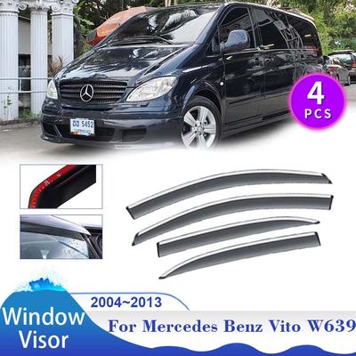 Автомобильный козырек для Mercedes Benz V Class Vito Viano W639 2004~2013, вентиляционные дымовые щитки, боковые солнцезащитные козырьки, дефлекторы, аксессуары