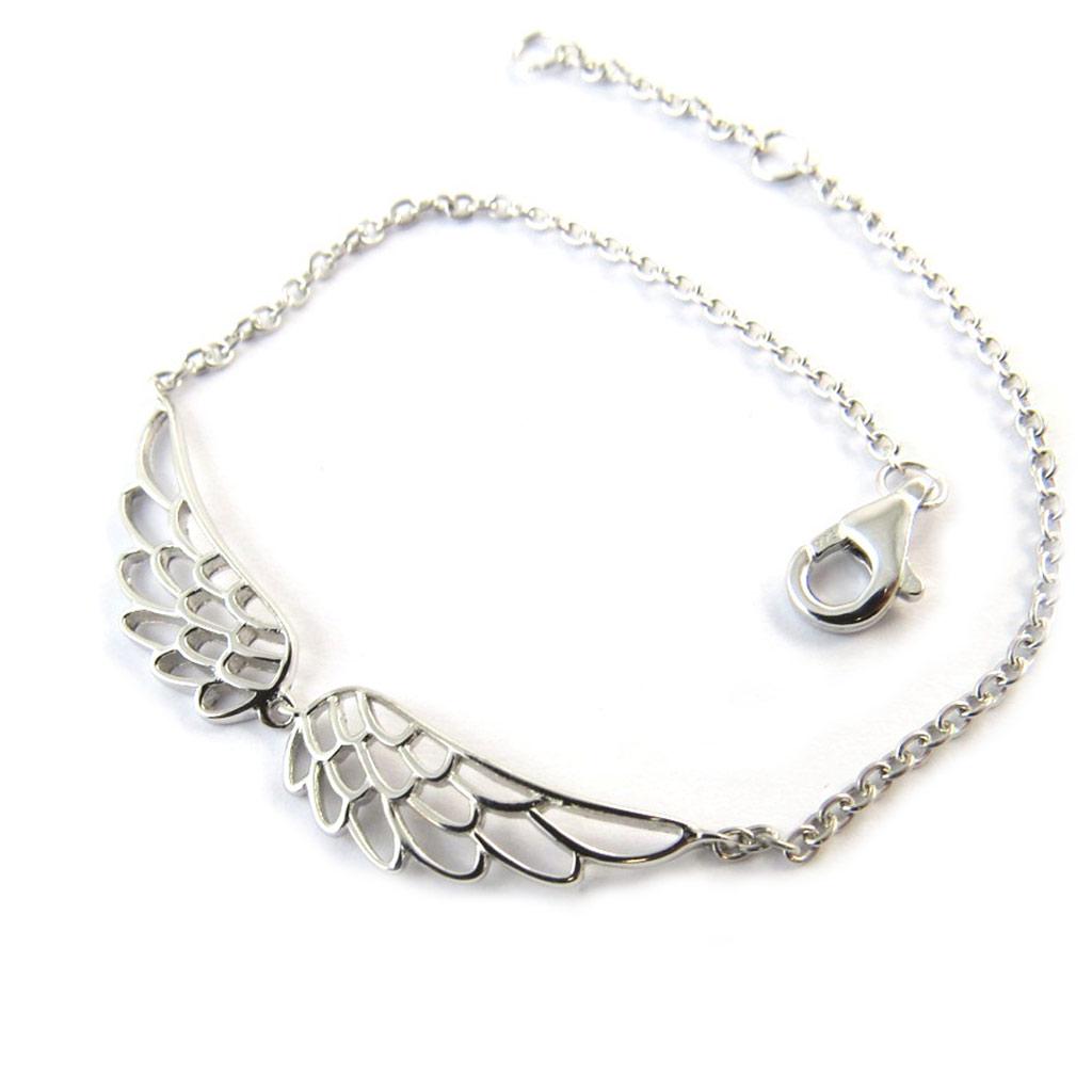 Les Trésors De Lily [N5384] - Silver Bracelet 'Les Ailes d'Ange' Silver (rhodium-plated) - 42x8 Mm