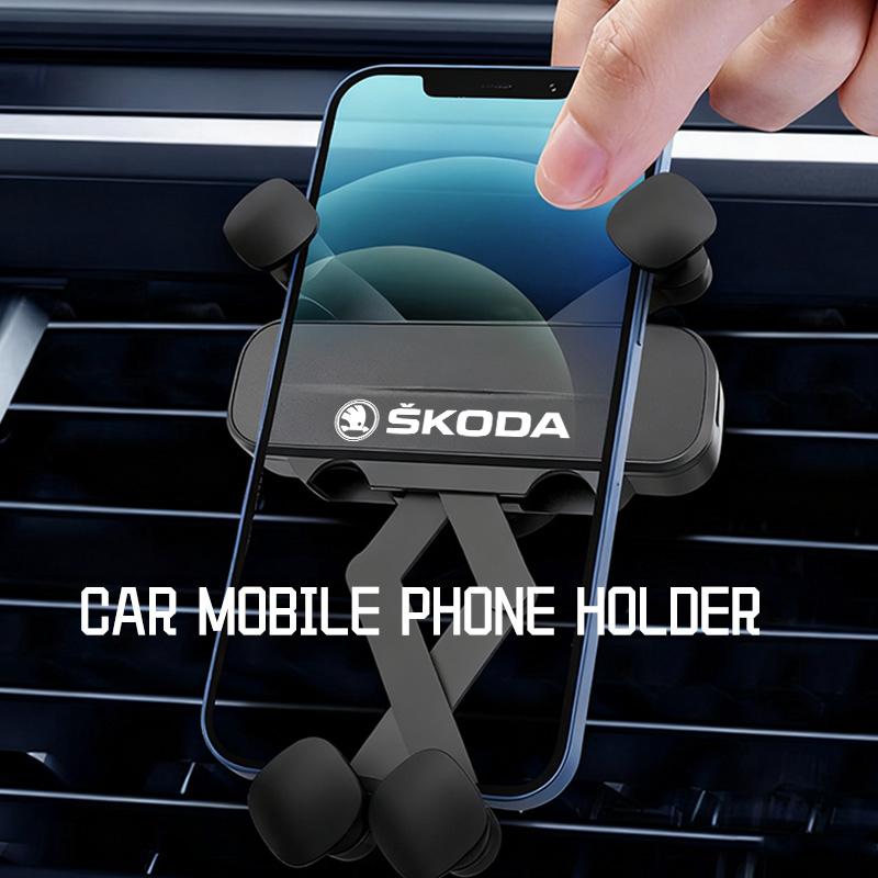 zbfwl3 For Skoda Car Phone Holder Air Conditioning Vent Mobile Phone Support Accessories octavia a5 a4 mk1 2 fabia superb rapid mk3