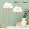 NiHome 2-Pack Cloud Shape Wall-Mounted Hanging Jewelry Organizers for Necklaces, Bracelets, Earrings, Hair Ties, No-Drill Space-Saving Racks for