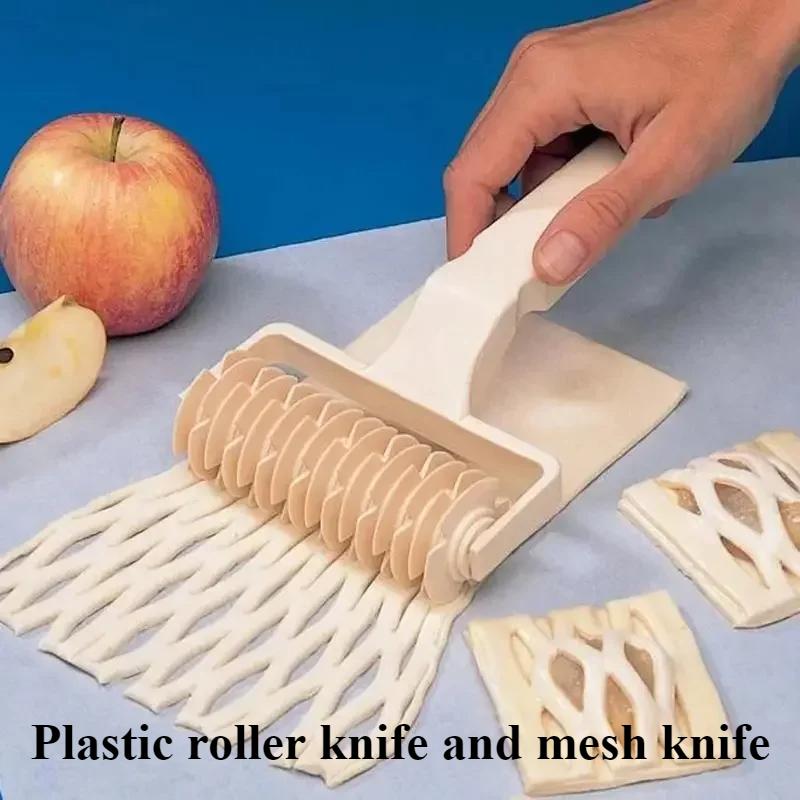 1PC High Quality Pie Pizza Cutter Pastry Bakeware Embossing Dough Roller Lattice Cake Tools Plastic Baking Tool Sourdough Tools
