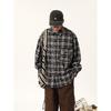 Мужская рубашка Maillard Wear в американском стиле в клетку, тонкое пальто для мальчиков, модная рубашка в корейском стиле