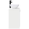 Bathroom Furniture Set White Engineered Wood