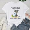 Fashion Women Lazy Cat Drawing Print T Shirt Funny Casual O-neck Short Sleeves T-shirt Summer Female Tee Shirt