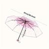 1PC Portable cute flower household rain gear cherry blossom transparent umbrella wind and rain protection 3 fold PVC umbrella