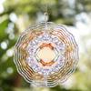 360 Degree Rotating 10 Inch Hanging Wind Spinner Elegant Metal Garden Decor for Patio Balcony Outdoor Year Round Art Gift for Family Friends
