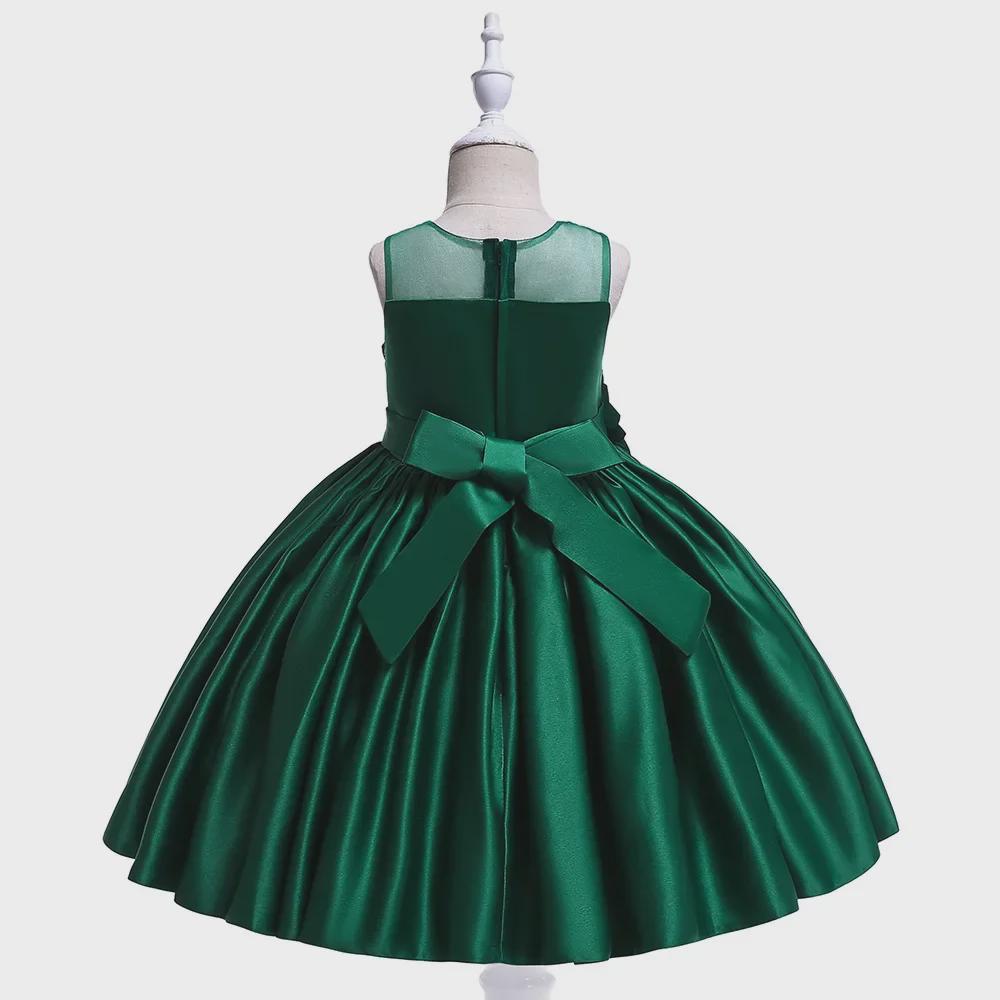 Платье принцессы из атласной сетки для девочек 2025 года - Детская одежда Юбка