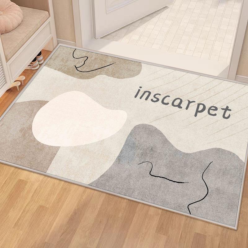 Современный простой нескользящий грязеотталкивающий коврик из кристального бархата для входной двери