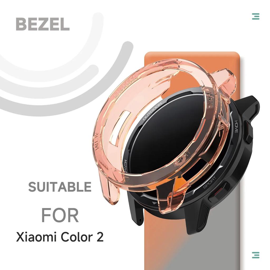 For Xiaomi Watch Color 2 Screen Glass Protector Case TPU Cover Case for Xiaomi Watch S1 Active Watch Protective Bumper Cover