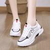 Кроссовки папы для девочки 2025 весна и лето новая обувь на маффиновой подошве, универсальная модная обувь на толстой подошве для увеличения роста, удобная повседневная белая обувь