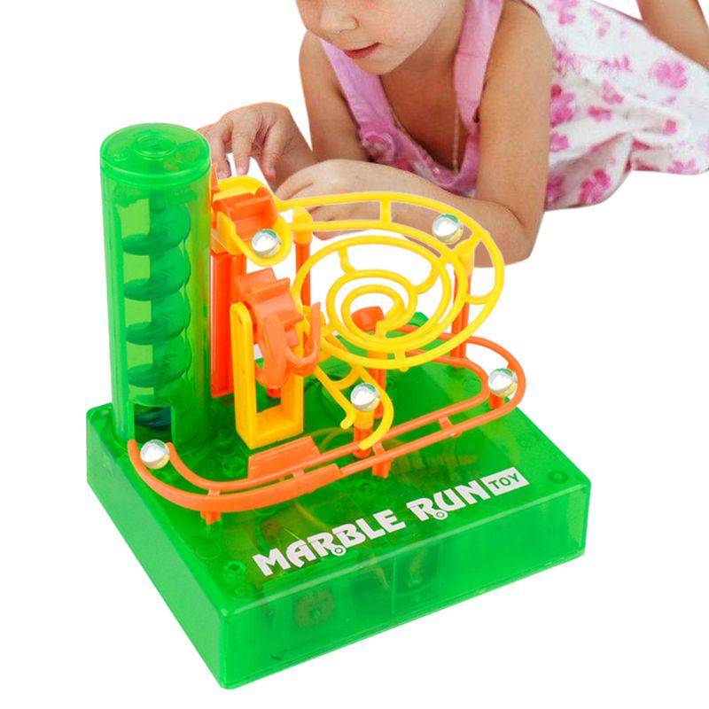 DIY Electric Maze Ball Track Marble Race Run Blocks Inserted Building Blocks for Kids Children Early